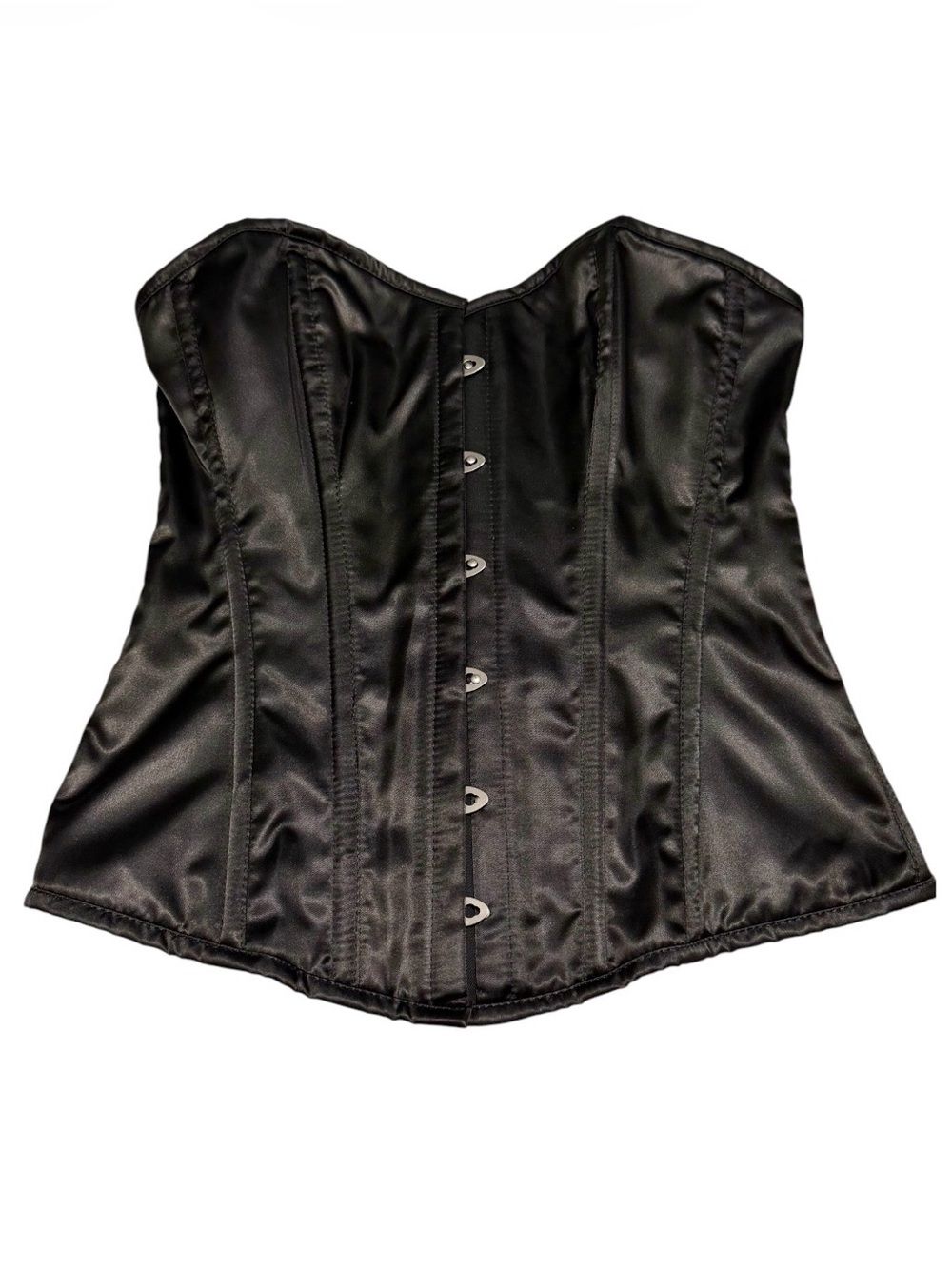 Lavish by Daisy Corsets Black Satin Corset Top - Large